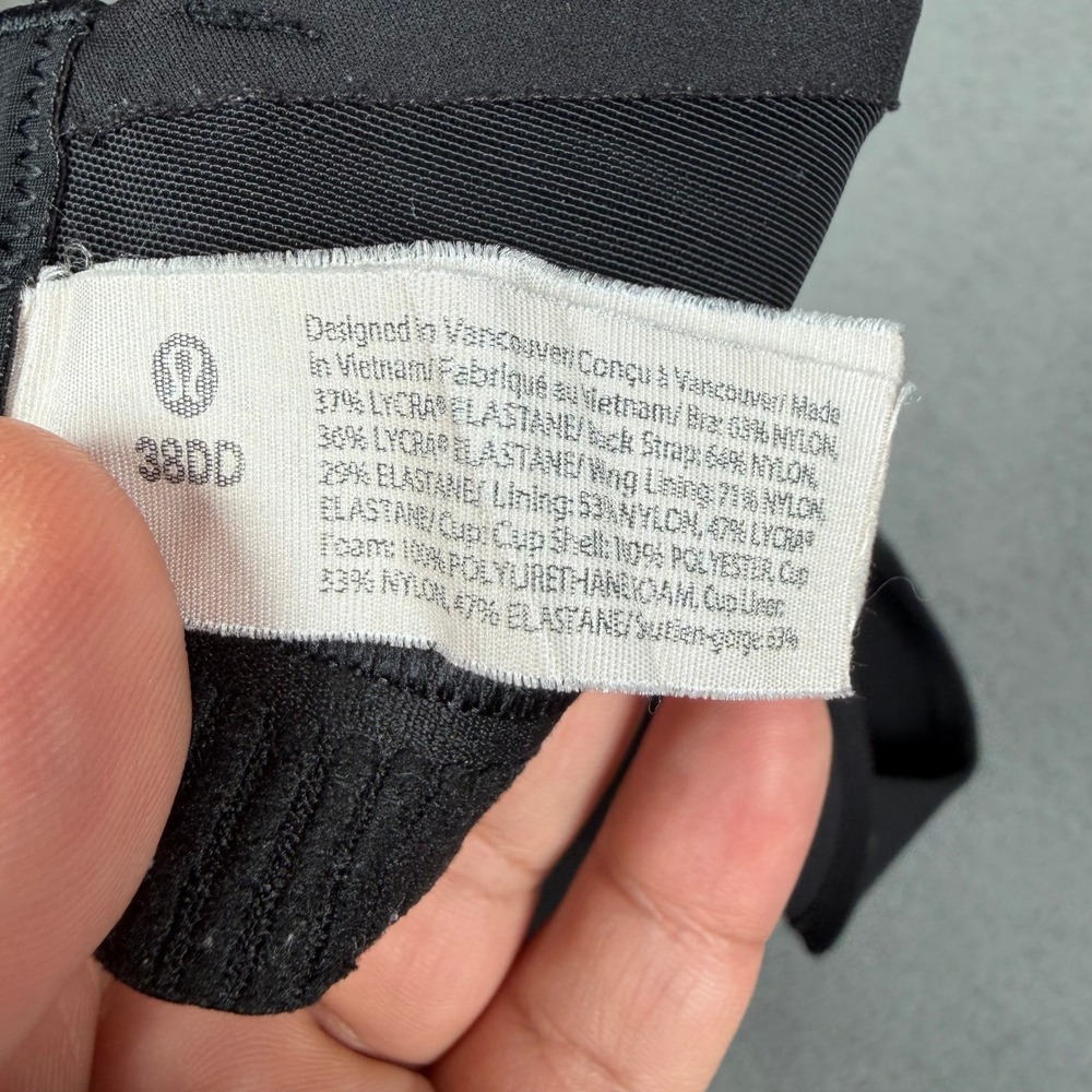 Lululemon Enlite Bra High Support Black Sports Bra 38DD Adjustable Straps Sports - Picture 9 of 10